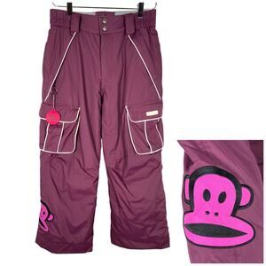 Paul Frank Julius Insulated Youth Girls Snow Pant M Purple Ski Snowboard Winter